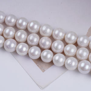 Collar de Perlas de Agua Dulce Naturales de Zhuji, 11-13 mm, Redondas, Blancas, Estilo Edison, para Joyería DIY, Perlas Sueltas al por Mayor - Product Image 3