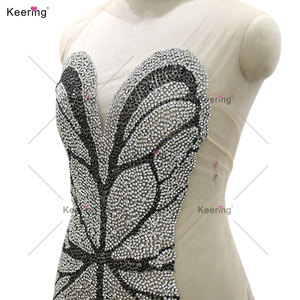Nouvelles Appliques Papillon et Manteau de Nuit <span class=keywords><strong>en</strong></span> Strass pour Robes WDP-616 <span class=keywords><strong>J</strong></span> - Product Image 3