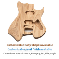 Gitar Elektrik Headless 7 Senar Multiscale Fanned Frets Body Mahoni Dual Humbucker Custom Pabrik