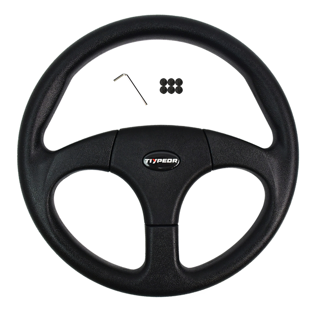 14inch Black Racing PU Game Steering Wheel Classic 3-spoke 350mm Universal Car Steering Wheels