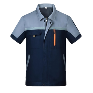 المصنع مباشرة تصميم مخصص عاكس السلامة مجموعة ملابس العمل دائم القطن موحدة قصيرة/طويلة الأكمام لغسيل السيارات حقل النفط - Product Image 6