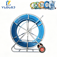 YILI Tige de guidage continue en fibre de verre de qualité utilitaire, 10 mm, 660 pieds, sur roues, pour le débouchage professionnel des canalisations et le tirage de câbles