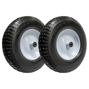 Pneus de <span class=keywords><strong>brouette</strong></span> 4.80/4.00-<span class=keywords><strong>8</strong></span> Roues pleines universelles avec roulements <span class=keywords><strong>5</strong></span>/<span class=keywords><strong>8</strong></span>\" et <span class=keywords><strong>3</strong></span>/4\" pour brouettes/chariots à main/remorques de jardin/chariots - Product Image 1