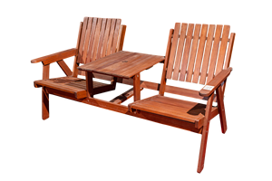 Banco de jardín de madera maciza moderno personalizado impermeable para uso en exteriores en Patio Park Hotel o Villa de TACASA - Product Image 3