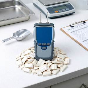 Humidimètre numérique avec deux sondes pour le test du bois, appareil portable bleu et gris - Product Image 1