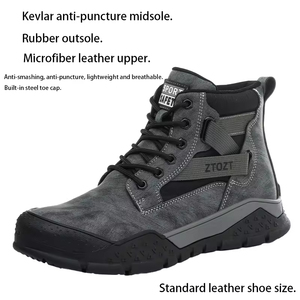 Botas de senderismo para uso en exteriores, zapatos para hombre con altura media a la pantorrilla, impermeables y antideslizantes para hombre - Product Image 6