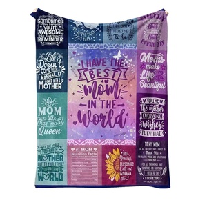Manta personalizada impresa 'I Love You Mom', regalo de textiles para <span class=keywords><strong>el</strong></span> hogar para mujeres <span class=keywords><strong>en</strong></span> <span class=keywords><strong>el</strong></span> cumpleaños del Día de la madre - Product Image 1