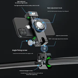 Оригинальный патентный пластиковый держатель для телефона на электровелосипед с подсветкой и защитой от падений - Product Image 3