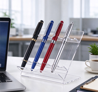 Support de présentation pour stylos en acrylique transparent, porte-stylos transparent, organisateur de papeterie de comptoir pour bureau