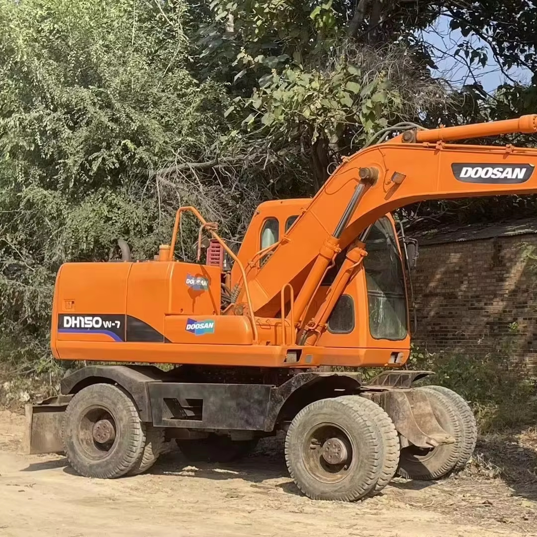 Заводская цена, использованный Dooson DH150w-7 колесный экскаватор, использованный DX150W DX150W-9C DH150W-7 Землеройная техника