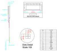 Écran OLED de haute qualité, 0,49 pouce, 64x32 pixels, couleur blanche, connecteur 14 broches, type écran OLED, longueur 15 mm, panneau OLED FPC