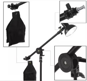 Brazo de luz superior ajustable con abrazadera de trípode giratoria, soporte de luz superior, barra transversal de extensión de saco de arena para luz de caja blanda - Product Image 3