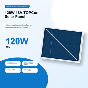 โรงงานขายส่งแผงโซลาร์เซลล์แบบ N-Type 120W 18V ประสิทธิภาพ 19-21% โมดูล PV รับผลิตตามสั่ง (OEM) สำหรับระบบไฟฟ้ากลางแจ้ง - Product Image 3