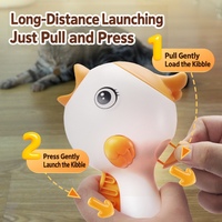 Lanceur de friandises interactif pour chat en forme d'oiseau avec laser intégré et distributeur de collations pour le jeu d'intérieur des animaux domestiques