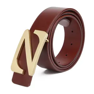 Pure Copper Letter Buckle Italy Imported Manufacturers High-グレードBelt