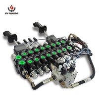Série CDB15 Valve de contrôle directionnel 12/24V Split-Type Multiway 8 Spools 20Mpa Monoblock Hydraulic Valve