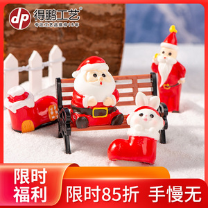 Figuras de Resina Navideñas Dp, Santa Claus y Muñeco de Nieve, Decoración Interior, Miniatura para Exhibición Festiva - Product Image 5