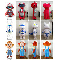 Costume de Mascotte Gonflable Géant Personnalisé OEM ODM pour Adulte, Costume de Mascotte en Peluche Gonflable, Personnage Animal Gonflable