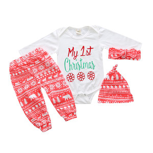 Conjunto de Ropa de Navidad para Bebés, Mono Liso al por Mayor para Niñas - Product Image 1