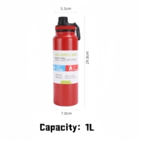 Logo personnalisé Sports de plein air portables tasses thermiques bouteilles d'eau en acier inoxydable double couche avec couvercle et bouchon pour le voyage