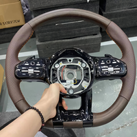 Volant sport personnalisé en fibre de carbone véritable forgée pour Mercedes-Benz AMG Classe C W204 C63 W212 W218 W207