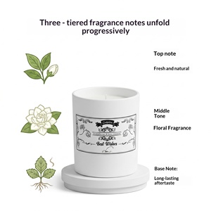 Bougie parfumée au thé Jasmine Yulong, longue durée, parfum d'ambiance pour chambre à coucher, sommeil relaxant, cadeau pour mariage, anniversaire, vente en gros - Product Image 3