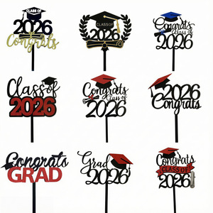 ท็อปเปอร์เค้กอะคริลิค รูปน้ำผึ้งและรสหวาน สำหรับตกแต่งเค้กงานรับปริญญา รุ่นปี 2026 - Product Image 1