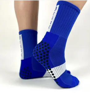 Kaus kaki kustom sepak bola katun antiselip sol lengket pegangan kualitas tinggi