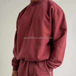 เสื้อสเวตเตอร์คอตตอน100% หนาพิมพ์โลโก้ได้ตามต้องการปักลายเสื้อสเวตเชิ้ตคอกลมทรงโอเวอร์ไซส์ใหญ่พิเศษ erkek - Product Image 2