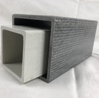 Tube carré en fibre de verre pultrudée avec résine époxy, profil en fibre de verre pour la construction