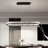 Suspension LED de luxe moderne pour salle à manger, décoration de restaurant, lampe de lustre classique à hauteur réglable, petite suspension facile