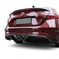 Difusor Trasero Popular de Fibra de Carbono, Alerón de Escape Trasero para Alfa Romeo Giulia 200HP 2016+, Divisor de Parachoques