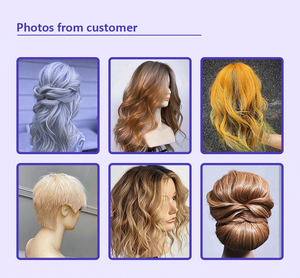 Práctica de corte de <span class=keywords><strong>pelo</strong></span> rizado para cosmetología, maniquí de peluquería, cabeza de <span class=keywords><strong>muñeca</strong></span> de entrenamiento profesional - Product Image 4