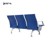 Nouvelle Chaise d'Aéroport Personnalisée 3 Places, Bancs d'Attente en PU pour Salles d'Attente, Chaises d'Attente 1, 2, 3, 4, 5 Places, Chaise d'Attente Industrielle à Structure Robuste
