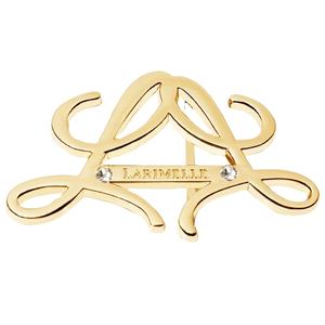 高品质定制金色标志私人带扣压铸压花字母带扣五金水晶 - Product Image 1