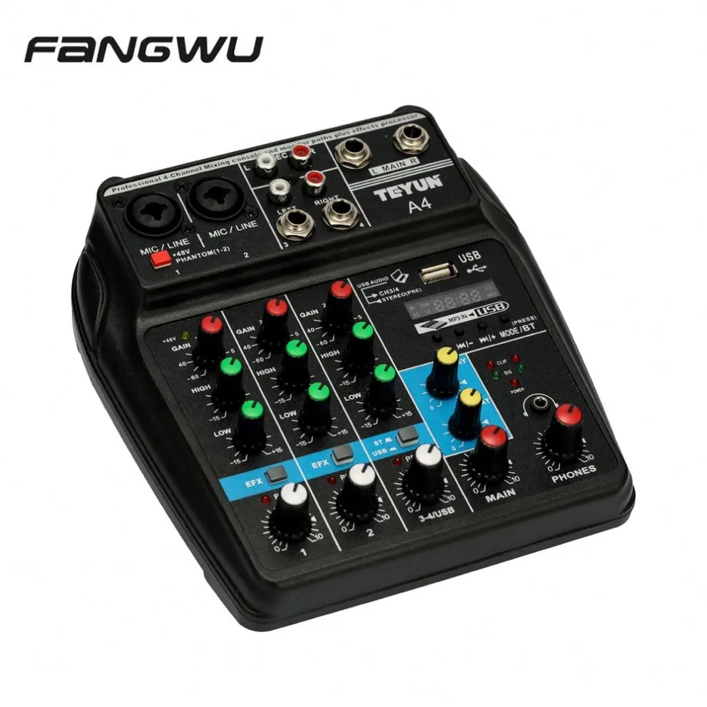 Betrouwbare Kwaliteit Audio Mixer 2 Kanaals