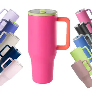 Copo de aço inoxidável Hydro de novo design, caneca de viagem de 40 onças, extintor de 40 onças, com alça, novo design, 2024