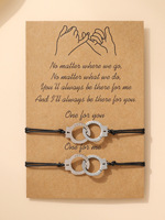 Bracelet menottes créatif pour femmes unisexe chaîne à main Couples bracelet à breloques bijoux accessoires cadeau de fête