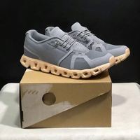 Chaussures de course décontractées pour femmes 2025 Cloud 5, en cuir véritable respirant, à lacets, rehaussantes, pour la marche et le tennis – Grande Vente