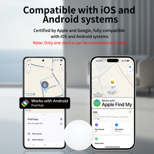 Pelacak GPS Mini MFI Sistem Ganda IOS Google Android Find My Locator Anti Hilang IP65 dengan Navigasi GPS untuk Hewan Peliharaan Air Tag - Product Image 3