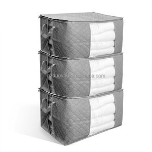 Sturdy Folding Under Bed Storage Bags For Blankets and Quilt Large Clothes Storage Bag Organizer