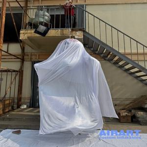 ลูกโป่งผีสีขาวเป่าลมฮาโลวีนพร้อมผ้าสำหรับตกแต่งบ้านงานปาร์ตี้ - Product Image 2