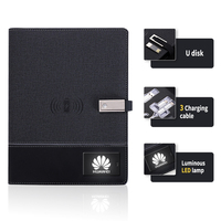 Carnet intelligent AI A5 - Charge sans fil rapide 15W et batterie externe 8000mAh - Agenda exécutif haut de gamme pour cadeau d'affaires