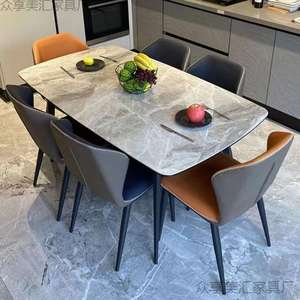 Ensemble de table et de chaises de <span class=keywords><strong>salle</strong></span> à <span class=keywords><strong>manger</strong></span> rectangulaire en bois de style nordique, finition brillante, pliable, <span class=keywords><strong>6</strong></span> places, design moderne, pour les petits foyers - Product Image 3