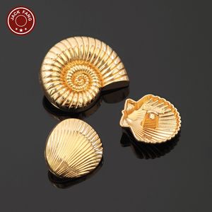 Botones Metálicos con Vástago, Botones Personalizados con Formas Irregulares de Concha, Botones con Logotipo Grabado para Accesorios de Ropa - Product Image 6