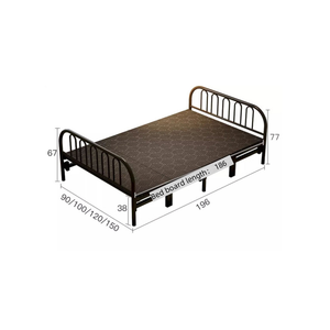 Vente en gros bon marché Style moderne Lit double King Size Lit pliant en métal - Product Image 2