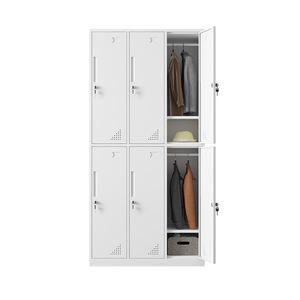 Casier à 6 portes <span class=keywords><strong>armoire</strong></span> pour étudiants meubles de bureau <span class=keywords><strong>armoire</strong></span> de chambre à coucher en métal casier de gymnastique en acier moiries stockage de vêtements casier à proximité - Product Image 1
