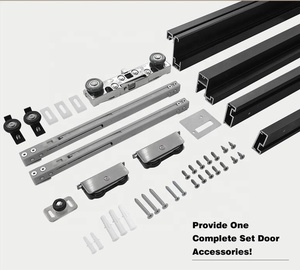 Puerta <span class=keywords><strong>Corredera</strong></span> de Vidrio Ultrafina Qiwin con <span class=keywords><strong>Marco</strong></span> de Aluminio de Diseño Moderno, Fácil Instalación y Cierre Suave - Product Image 2