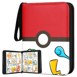 Modern qiu PU Leder Custom 9 Taschen Sammelkarten binder für Pokemon Karten