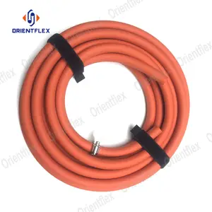 Non Kink Rubber Water Afvoer Down Slang Oranje 10 Meter